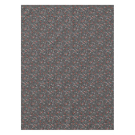 Grijs & oranje bloemmotief subtiele cute boho stij tafelkleed