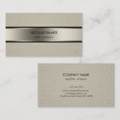 Grijs Oranje damastpatroon Visitekaartje (Voorkant / Achterkant)