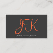 Grijs, Oranje en wit fotograaf visitekaartje (Achterkant)