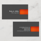 Grijs Oranje, modern, uniek model Trend Profession Visitekaartje (Voorkant / Achterkant)