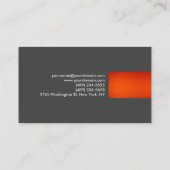 Grijs Oranje, modern, uniek model Trend Profession Visitekaartje (Achterkant)