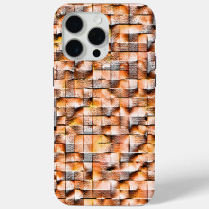 Grijs oranje ruw keramisch tegel met gebreken, dig iPhone 15 pro max hoesje