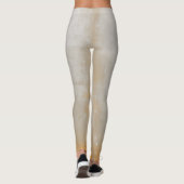 Grijs Oranje Witte bijtong Leggings (Achterkant)