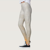 Grijs Oranje Witte bijtong Leggings (Links)