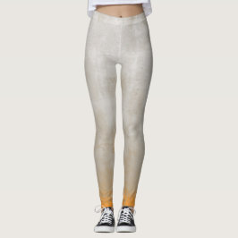 Grijs Oranje Witte bijtong Leggings