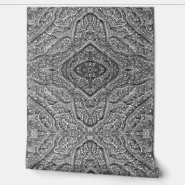 Grijs Organisch abstract vinyl behang