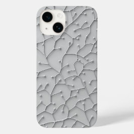 Grijs organisch patroon iPhone hoesje minimale sti