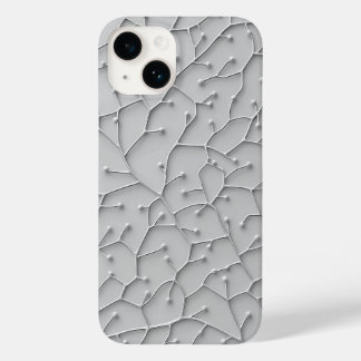 Grijs organisch patroon iPhone hoesje minimale sti