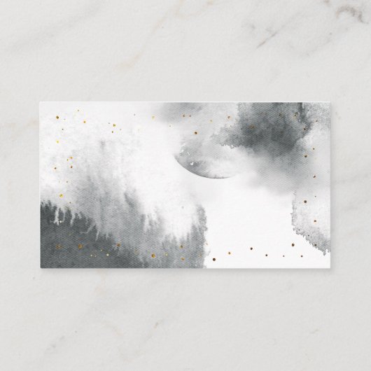 Grijs over het Baby shower van de maan Informatiekaartje (Achterkant)