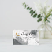 Grijs over het Baby shower van de maan Informatiekaartje (Staand voorkant)