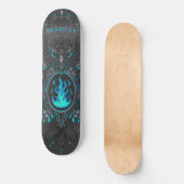 Grijs Owl Koel Aangepaste Aangepaste Naam Persoonlijk Skateboard (Voorkant)