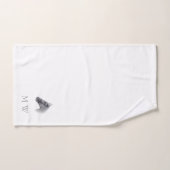 Grijs Paard Design Met Monogram Bad Handdoek (Handdoek)