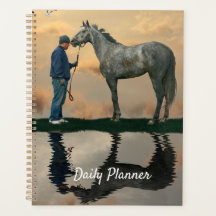 Grijs Paard en bruidegom OTTB Dagelijkse Planner