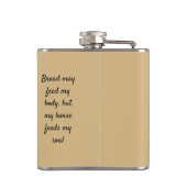 Grijs Paard en bruidegom OTTB Drink kolf Heupfles (Achterkant)