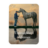 Grijs Paard en bruidegom OTTB flexibele magneet (Verticaal)