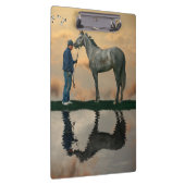 Grijs Paard en bruidegom OTTB klembord (Rechts)