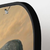 Grijs Paard en bruidegom OTTB Pickleball Paddle (Links Detail)