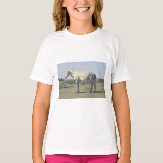 Grijs Paard in een Veld (door Rosa Bonheur) T-shirt (Voorkant)