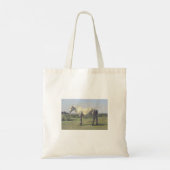 Grijs Paard in een Veld (door Rosa Bonheur) Tote Bag (Achterkant)