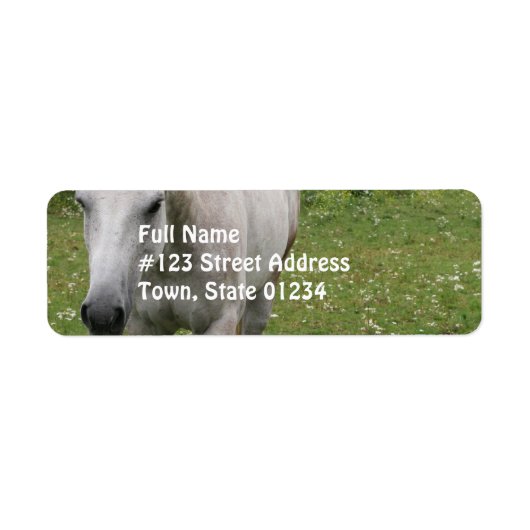 Grijs Paard Mailing Labels (Voorkant)