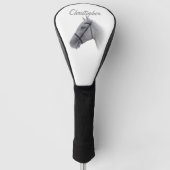 Grijs Paard Ontwerp Golfheadcover (Voorkant)