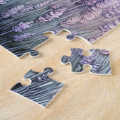  Grijs Paard Staande In Lavendel Legpuzzel (Zijkant)