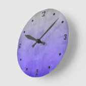 Grijs Paars Blauw Matig Rustisch Abstract Ronde Klok (Hoek)