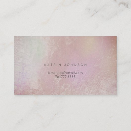 Grijs Paars Blush Ballet Roze Butterfly Metallic Visitekaartje (Achterkant)