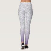 Grijs Paarse Glitter Sparkles Modern Leggings (Achterkant)