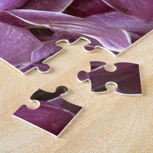 Grijs Paarse Orchid Puzzle Legpuzzel (Zijkant)