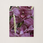 Grijs Paarse Orchid Puzzle Legpuzzel (Verticaal)
