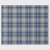 Grijs Paarse Zwarte Tartan Plaid Cadeaupapier (Vlak)