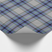 Grijs Paarse Zwarte Tartan Plaid Cadeaupapier (Hoek)