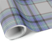 Grijs Paarse Zwarte Tartan Plaid Cadeaupapier (Rol Hoek)