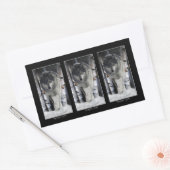 GRIJS PACK WOLF Wildlife Supporter Kunstwerk Rechthoekige Sticker (Envelop)