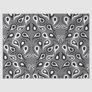 grijs paisleypapier tissuepapier