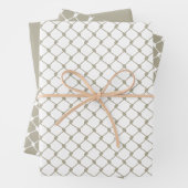 Grijs Palestijns Keffiyeh Patroon Ontwerp Inpakpapier Vel (In situ)