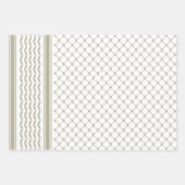 Grijs Palestijns Keffiyeh Patroon Ontwerp Inpakpapier Vel (Voorkant)