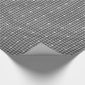Grijs papier met zilver Accent Houndstooth Wrappin (Hoek)