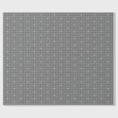 Grijs papier met zilver Accent Houndstooth Wrappin (Vlak)