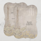 Grijs  Parijs Parisian Stylish Vrijgezellenfeest Kaart (Voorkant / Achterkant)