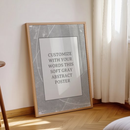 Grijs Pas dit Poster Abstract trouwbord aan