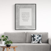 Grijs Pas dit Poster Abstract trouwbord aan
