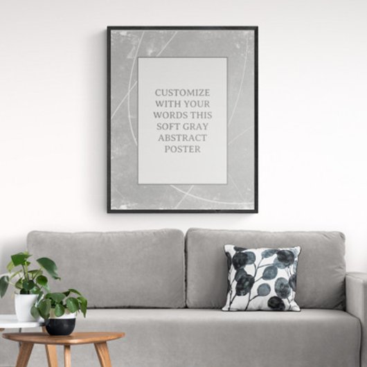 Grijs Pas dit Poster Abstract trouwbord aan