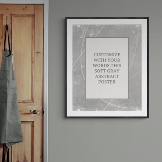 Grijs Pas dit Poster Abstract trouwbord aan