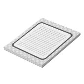 Grijs patchworkpatroon notitieblok (Linkerzijde)
