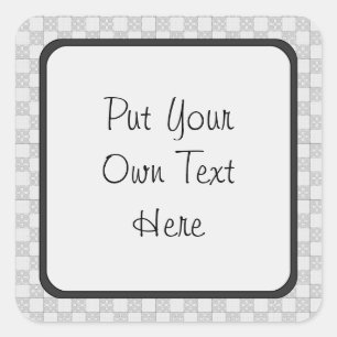 Grijs patchworkpatroon vierkante sticker