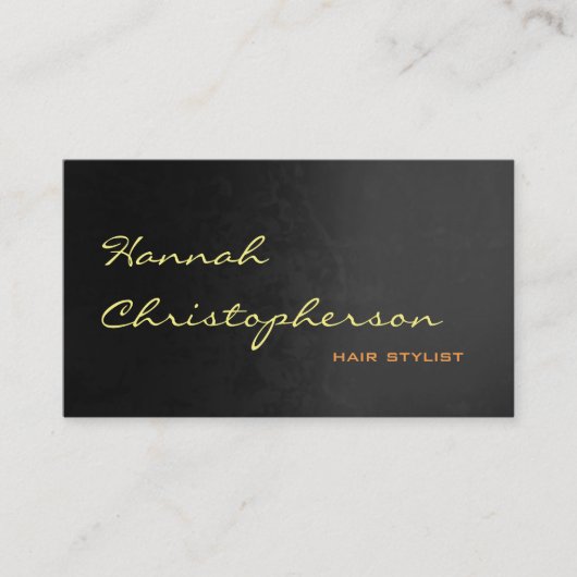 Grijs patroon Afbeelding handschrift Haar Stylist Visitekaartje (Voorkant)
