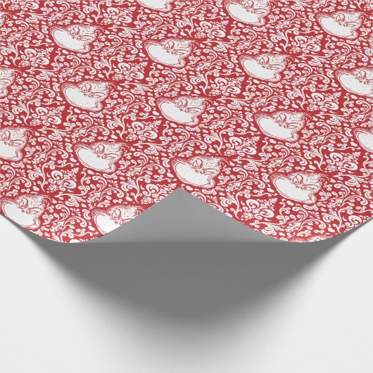  grijs patroon cadeaupapier (Hoek)