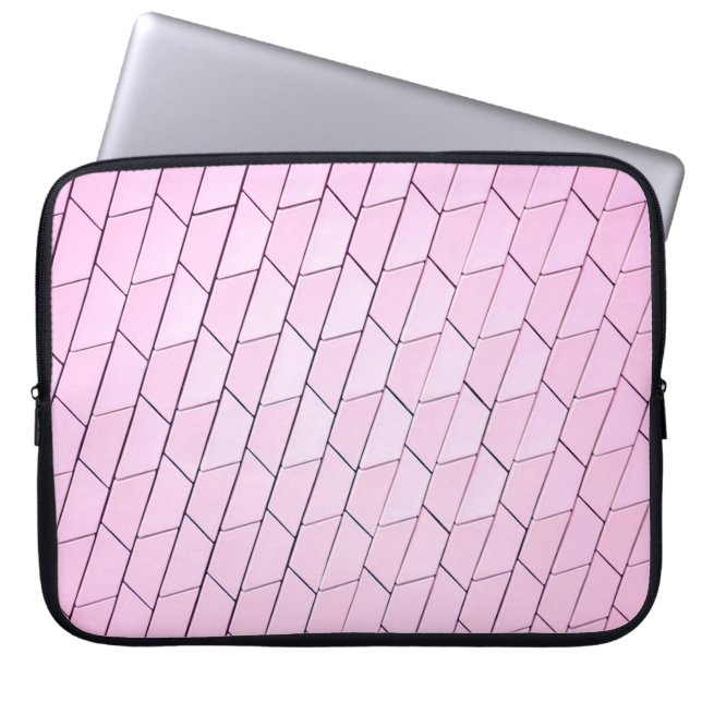 grijs patroon laptop sleeve (Voorkant)